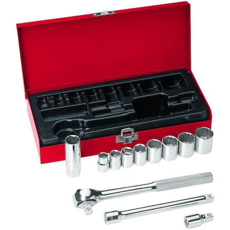 Klein Tools 3/8" Drive Socket Wrench Set, 12 pcs 65504