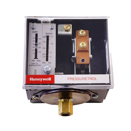 Honeywell Pressuretrol, 2-15#, OpenLo, Snap L404F1409