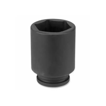 Grey Pneumatic Impact Socket, 3/4 in Drive Size, 11/16 in Socket Size, Hex, 6-point, Deep Length 914-3022D