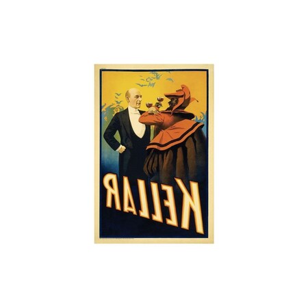 Homeroots Kellar Having Drinks With The Devil Vintage Magic Unframed Print Wall Art 393363