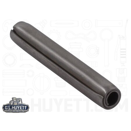 Huyett Coiled Spring Pin, Standard Duty, 420 Stainless Steel, 0.188 in Dia x 1.250 in Length SPCSP-187-1250