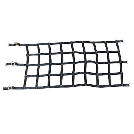 Mytee Products Cargo Net for Pickup Truck with Ratchets & E-Track Fittings 42in x 82in/8in x 8in Hole CN4282ETK-R