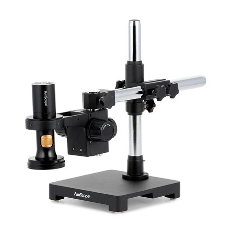 Amscope DM756 1080p HDMI All-in-One Digital Microscope 0.7X-8.4X w/Zoom Optics on Single-Arm Boom-Stand DM756H2C-SAB
