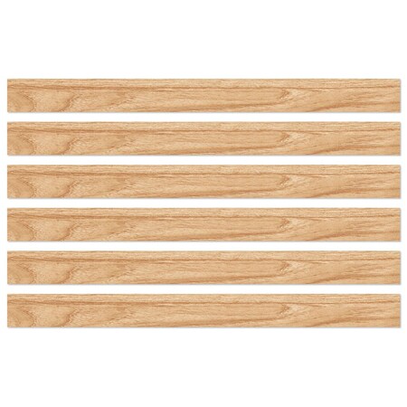 Carson Dellosa Grow Together Light Wood Grain Straight Borders, 36 Feet Per Pack, 6PK 108491