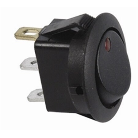 The Best Connection 2701-5J 10A 12V Green LED Round Rocker JTT2701-5J