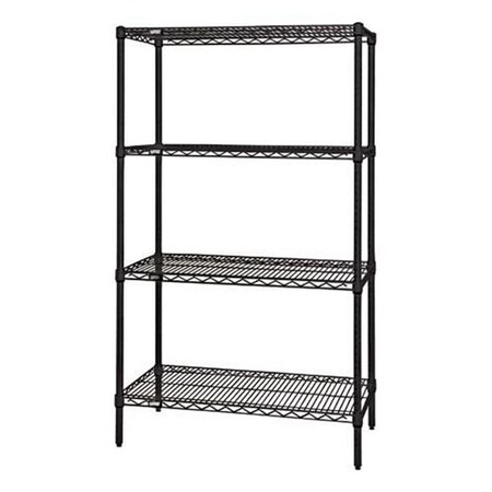 Betterbeds Wire 4 Shelf Starter Kit, Black - 24 x 60 x 86 in. BE1137267