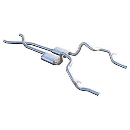 Pypes Performance Exhaust X Pipe Firebird 3 in. Rear Exit Street Crossmember Pipe Exhaust System for 1970-1981 Ford Body PYPSGF13S