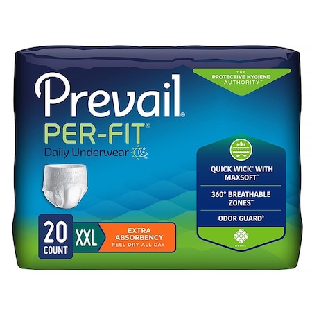 Prevail Per-Fit Daily Underwear, 2X-Large, 20PK PF-517/1