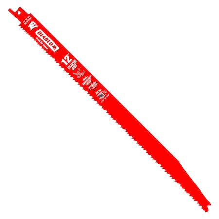 Diablo MAXIMUM PERFORMANCE RECIPROCATING SAW BLADE, 12 IN L, 10/14 TPI, BI-METAL BODY DS1214AFC5