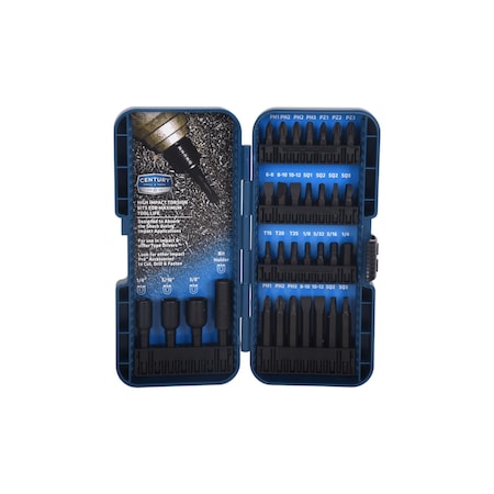 Century Drill & Tool 32 Piece Impact Pro Screwdriving Set 66939