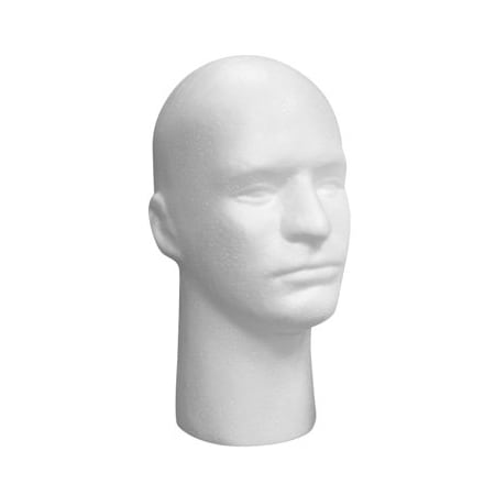 Specialty Store Services Men'S White Styrofoam Display Head 5766