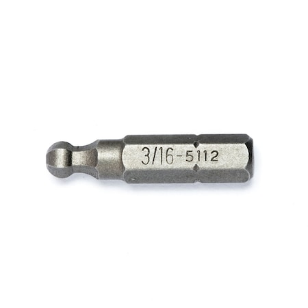 Genius Tools 1/4in Hex Shank, 3/16in Wobble Hex Bit 30mmL 5112