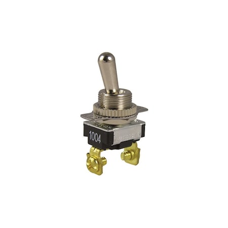 Gb Toggle Switch, 120/240 VAC, SPST, Screw Terminal, Steel Housing Material Silver GSW-17