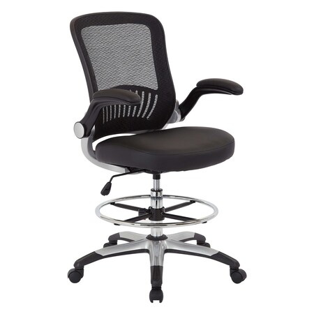 Office Star Products DC Series Mesh Back Drafting Chair, Black DCY69006-U6