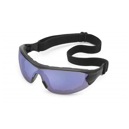 Gateway Safety Safety Glasses, Anti-Fog, Blue Mirror Lens, Black/Blue Frame 21GB9F