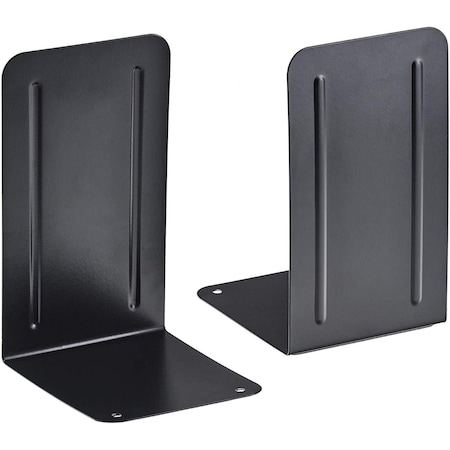 Acrimet Steel Metal Bookends for Shelves, Heavy Duty, for Large books, Black, 2PK 292.5