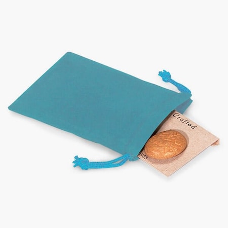 Nashville Wraps Robins Egg Velour Jewelry Bags with Drawstrings, 3x4, 100PK 95585