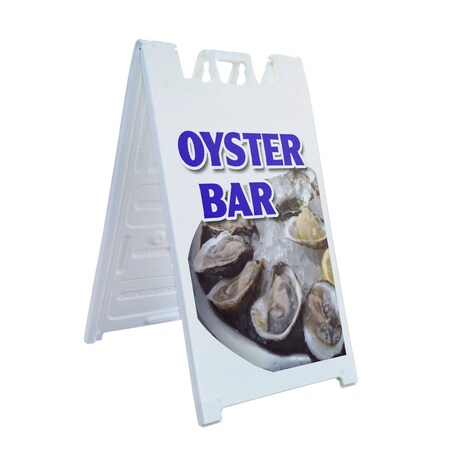 Signmission Oyster Bar, A-Frame & 2 Sign Inserts, Heavy-Duty Plastic Frame SBHD-C-2436-Oyster Bar