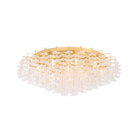 Corbett Lighting Alsace 17 Light Semi Flush in Vintage Gold Leaf Finish 534-36-VGL