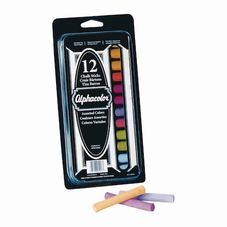 Quartet Alphacolor Colored Chalk, 8 Assorted Colors, 12PK QRT305003