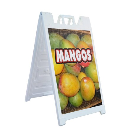 Signmission Mangos, A-Frame & 2 Sign Inserts, Heavy-Duty Plastic Frame SBHD-C-2436-Mangos