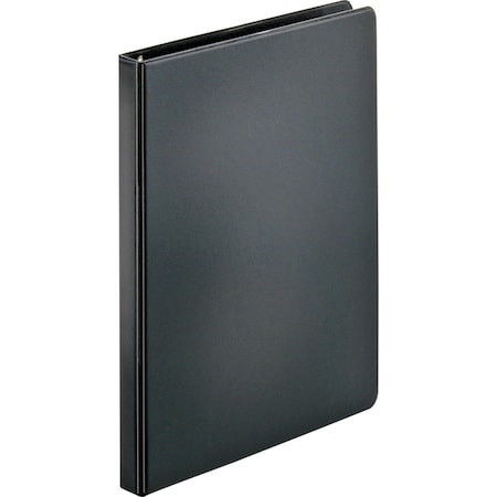Business Source 0.5" Basic Binder, 125 Sheet Capacity, Round Ring, Black, PK4 BSN28526BD