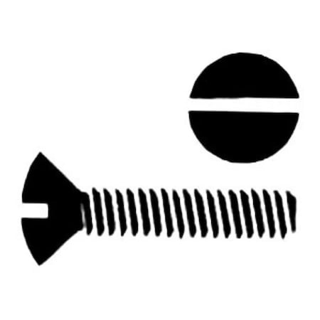 Mulberry #6-32 x 1/4 in Slotted Oval Machine Screw, Plain Steel 40205