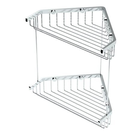 Gatco 2-Tier Corner Shower Basket, Chrome 1475