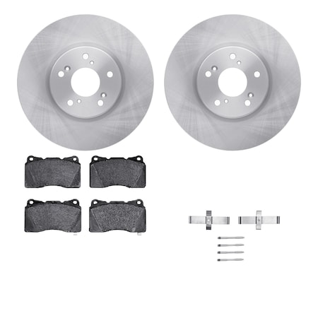 Dynamic Friction Co DFC Rotors with EURO 5000 Ceramic Brake Pads includes Hardware 6612-58023