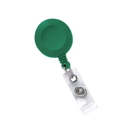 Brady BADGE REEL, GREEN CLIP-ON BADGE REEL W/CLR STRP, NO STCKR 2120-3034