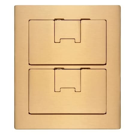Carlon Box Cover, Floor Box Type, 2 Gang, Brass E9762BR