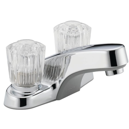 Delta Peerless Bathroom Faucet, 1.2 gpm, 2-Faucet Handle, Chrome Plated, Knob Handle, Standard Spout P240LF
