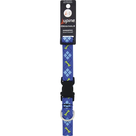Lupine 1'' Woven Pattern Dapper Dog 12'' to 20'' Adjustable Collar 41852