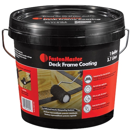 Fastenmaster Deck Frame Coating Black Liquid Rubber Sealant Coating 1 gal FMDFC-1GAL