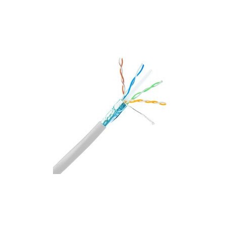 Cable Wholesale Bulk Shielded Cat6a White Ethernet Cable, 10 gig Solid, 500 Mhz, 23 AWG, Spool, 1000 foot 13X6-591NH