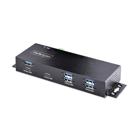 Startech.Com 7-Port Industrial USB 10Gbps Hub with Power Adapter, Mountable, USB-A and USB-C HB31C5A2CME