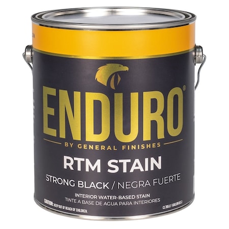 General Finishes 1 Gal General Finishes GSTB Strong Black Enduro RTM Water-Based Wood Stain QSTB