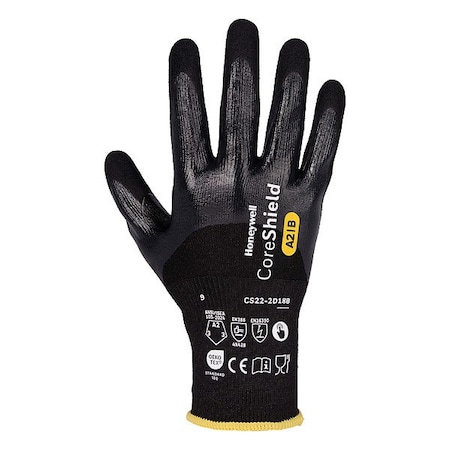 Honeywell Cut Protection Glove, Cut Level A2 , Nitrile , Foam; Smooth , L 1 PR CS22-2D18B-9