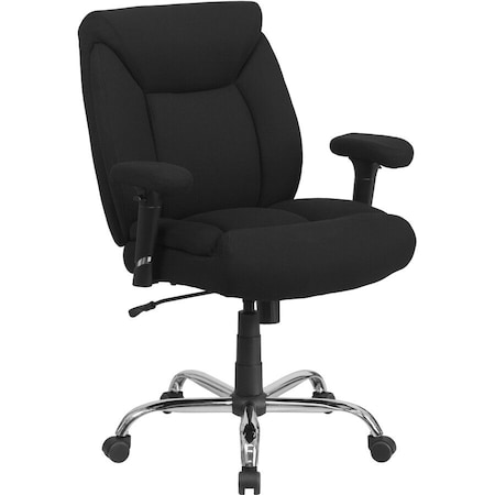 Flash Furniture Hercules Task Office Chair, Black Back, 29 in W 29" L 42-3/4" H, Adjustable Padded, Fabric Seat GO-2073F-GG