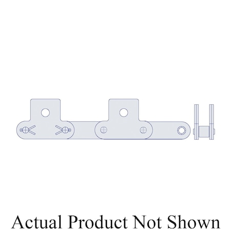 Hkk Chain HKK Double Pitch Riv Standard Conveyor w/SK-1 Att Every 2nd P on Pin Link, 1.25P, .4 Dia x 3/8 W DC050RSK1E2P