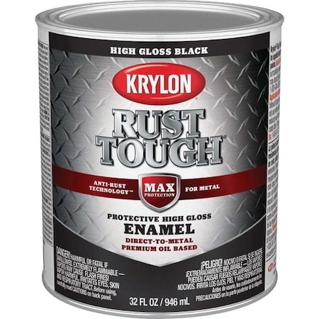 Krylon Black, Gloss, Oil, 32 oz K09705008