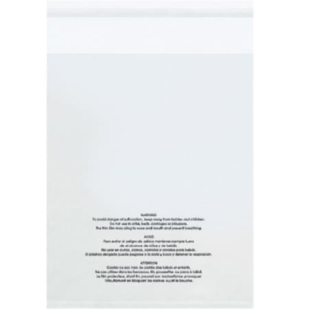 Officespace 9 x 12 in. 1.5 Mil Resealable Suffocation Warning Poly Bags with Vent Holes, 1000PK OF3358993