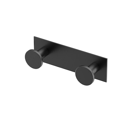 Gatco Glam All Modern Décor 6.5" Double Robe Hook, Matte Black 1284MX