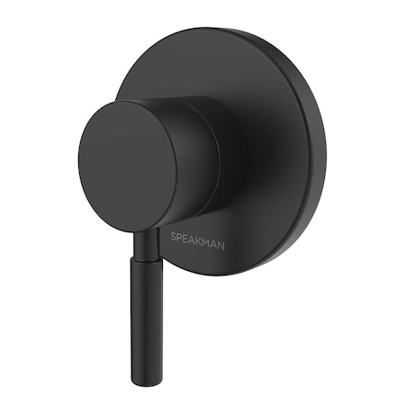 Speakman 3-Way Transfer Valve Trim, Round, Lever Handle, Matte Black CPT-1110-3-MB