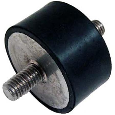 J.W. Winco Vibration Isolation Mounts Cylindrical Type, 1 in., 168 Max Load - Black B1121317
