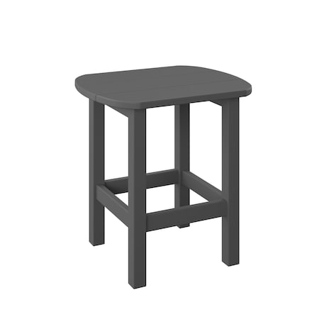 Polybird OVAL END TABLE.      CHARCOAL POLYBIRD P52