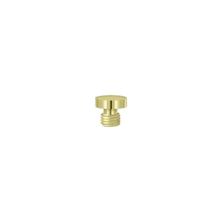 Deltana Button Tip, Solid Brass, Polished Brass, 1 in W DSBU3