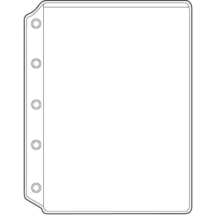 Omnimed 1 Pocket Plastic Sheet Protector Side Opening Binders, 8 3/4" x 11", 10PK 251146