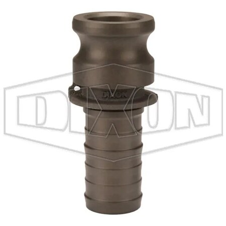 Dixon Boss-Lock Type E Cam and Groove Adapter, 3 in, Male Adapter x Hose Shank, Aluminum, Domestic 300-E-ALH
