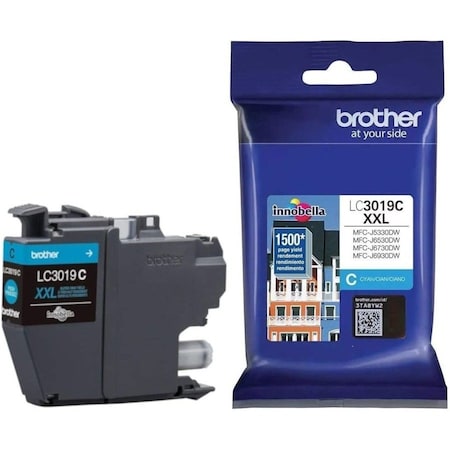Brother Brother Innobella LC3019C Original Ink Cartridge - Inkjet - Super High Yield - 1500 Pages - Cyan LC3019C